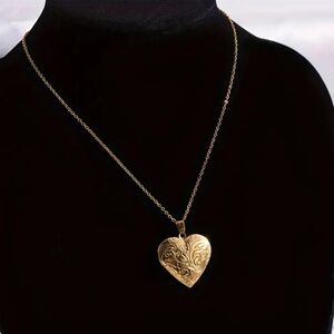 Heart locket. Design on front